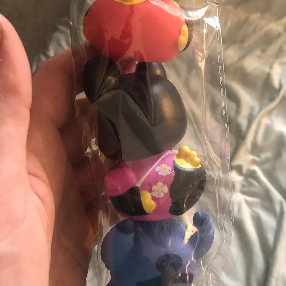 Disney Ducks Bath Toy Set - Mickey, Minnie, Stitch